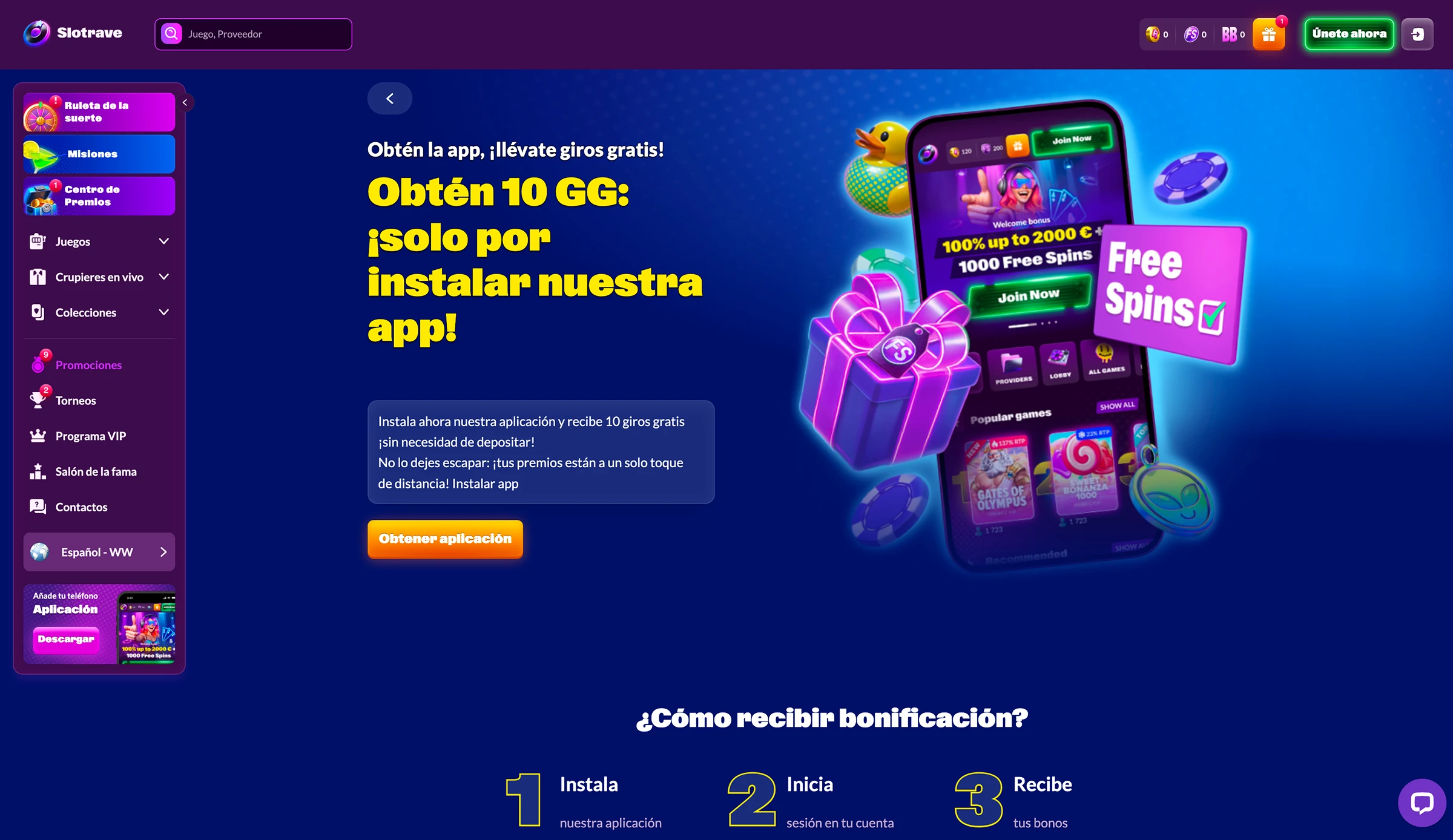 Slotrave Descargar la Versión para Móvil